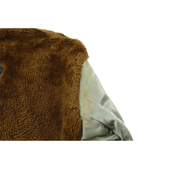 Vintage 70s Mighty Mac Out O'Gloucester Faux Fur Lined Coat Mens Size 40 Sherpa - Picture 10 of 10